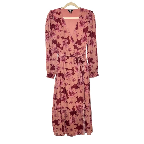 PAIGE Aloe Wrap Midi Dress in Mauve. Size XS - Picture 5 of 14